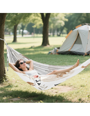 Hamaca de Camping Vigetue 149kg - Portátil, Doble, Lavable