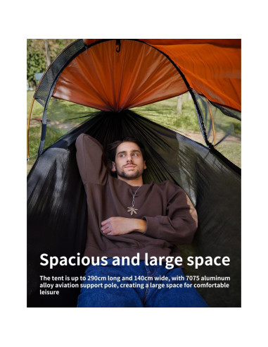 Hamaca de Camping Travel Bird Extra Grande 2 Personas con Red Antimosquitos