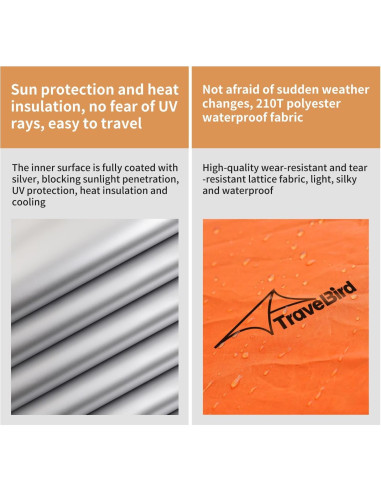 Hamaca de Camping Travel Bird Extra Grande 2 Personas con Red Antimosquitos