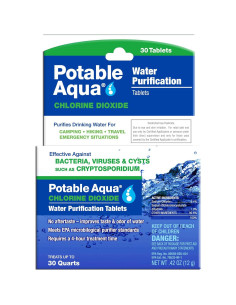 Tabletas Purificadoras Potable Aqua + Filtro Sawyer MINI 30 Unidades 2