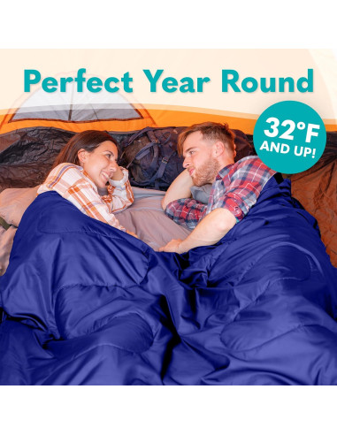Saco de Dormir Doble Sleepingo Impermeable Queen 2 Personas