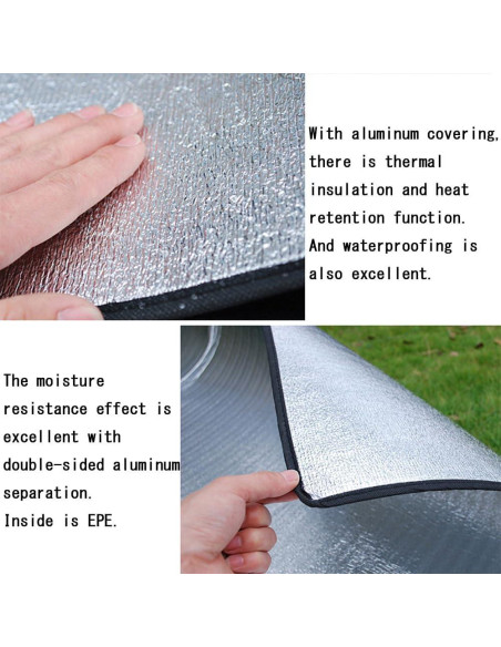 Manta Aislante Térmica OJAYERR 2m x 1m Aluminio EPE Manta Aislante Térmica OJAYERR 2m x 1m Aluminio EPE