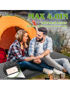 Almohadilla de dormir autoinflable Aiivow 203.9x76cm gris 2