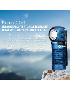 Linterna Frontal OLIGHT Perun 2 Mini 1100 Lúmenes Recargable 2