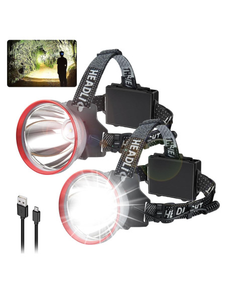 Linterna Frontal Recargable Aikertec LED 180000 Lúmenes IP67