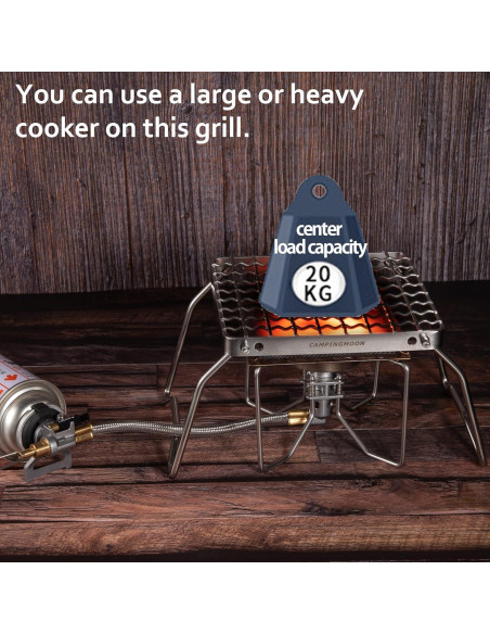 Parrilla de Camping Plegable Camping Moon VA-US-MS-1011 Acero Inoxidable