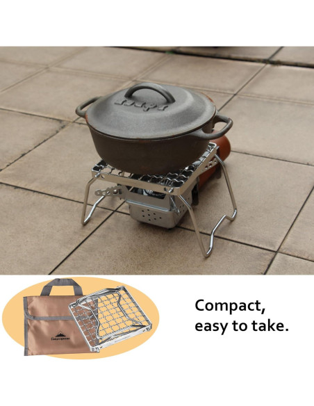 Parrilla de Camping Plegable Camping Moon VA-US-MS-1011 Acero Inoxidable