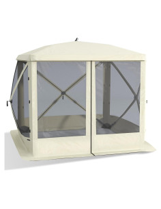 Carpa Plegable Outsunny 2.13x2.13m Beige para Camping