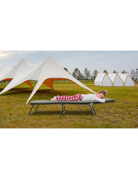 Cama Plegable para Camping ESPIDOO Ajustable 5 Ángulos Tela Oxford