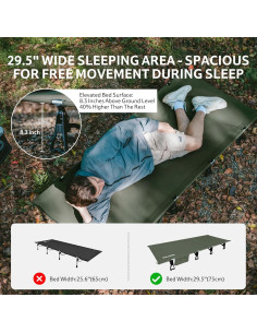 Cama de Camping Plegable Naturehike GREENWILD 75cm Ancho 2