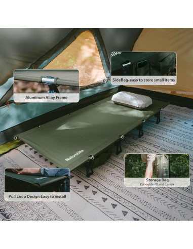 Cama de Camping Plegable Naturehike GREENWILD 75cm Ancho