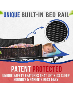 Cama Plegable para Niños High Stream Gear Azul 142x64 cm 2