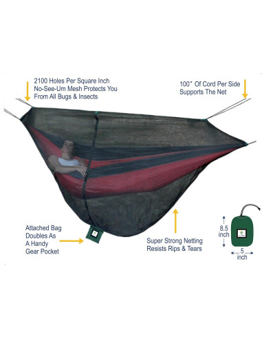 Cocoon de Red para Mosquitos Hammock Bliss - 300x145 cm