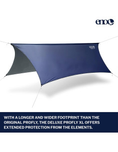 Lona de Lluvia ProFly XL ENO 400x284 cm Impermeable Azul 2
