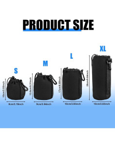 Bolsa de Lente de Cámara Neopreno 4 Piezas PEUTIER 2