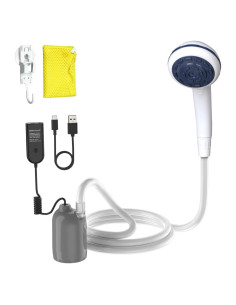 Ducha portátil Iron Hammer 12V alta presión USB-C camping