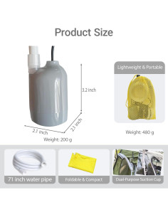 Ducha portátil Iron Hammer 12V alta presión USB-C camping 2