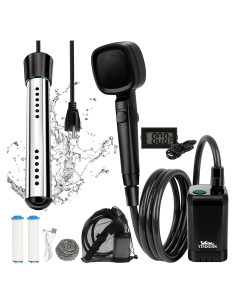 Ducha Portátil Yimserk 6000mAh con Calentador 2000W y Pantalla LED