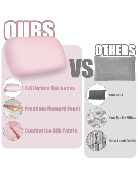 Almohada de Camping Tuphen de Espuma de Memoria Refrigerante 39x25cm