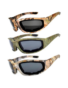 Paquete de 3 Gafas de Motocicleta Polarizadas Camo