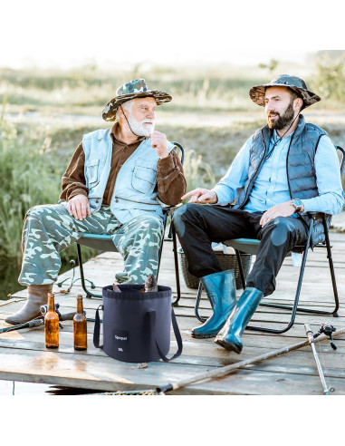 Ducha de Camping Portátil Spopal 10000mAh con Cubo 20L