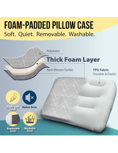 Almohada Inflable Trekology ALUFT Pro SE Gris Ergonómica 2