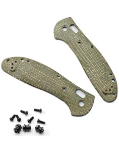 Mangos de Micarta Verde para Cuchillo Benchmade Griptilian 551 2