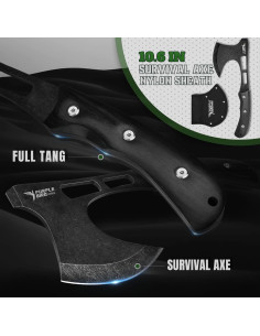 Set de Hachas y Cuchillos de Supervivencia PURPLEBIRD - Camping 2