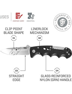 Cuchillo de bolsillo SOG Kilowatt 8.6 cm para electricistas 2