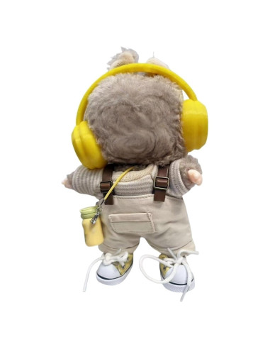 Conjunto de Ropa de Muñeca Labubu 15cm y 17cm Beige