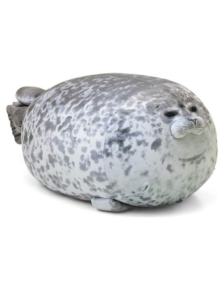 Almohada de Foca Gorda Kawaii Minimin - 30 cm Suave y Realista