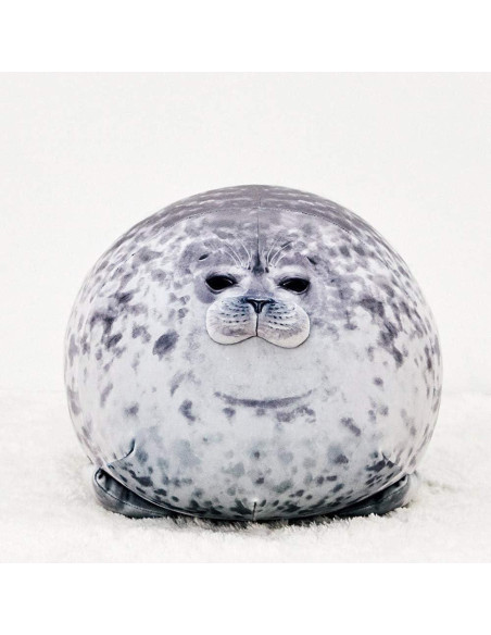 Almohada de Foca Gorda Kawaii Minimin - 30 cm Suave y Realista