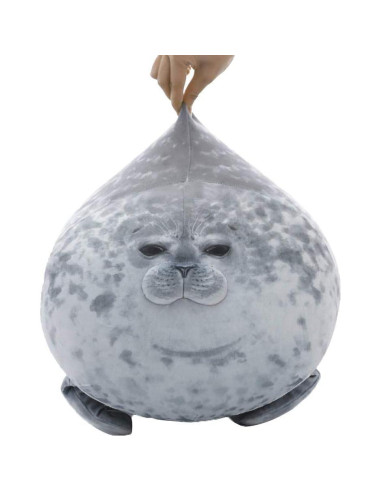 Almohada de Foca Gorda Kawaii Minimin - 30 cm Suave y Realista