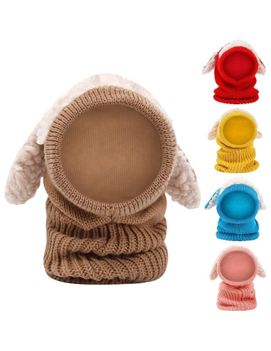 Gorro y Bufanda Térmicos para Bebés con Orejas de Conejo