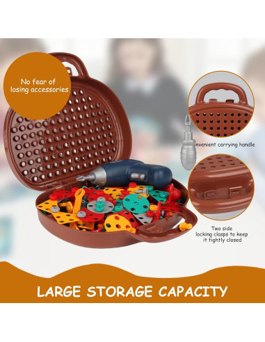 Caja de Herramientas Montessori Oso Yououii con Taladro Juguete