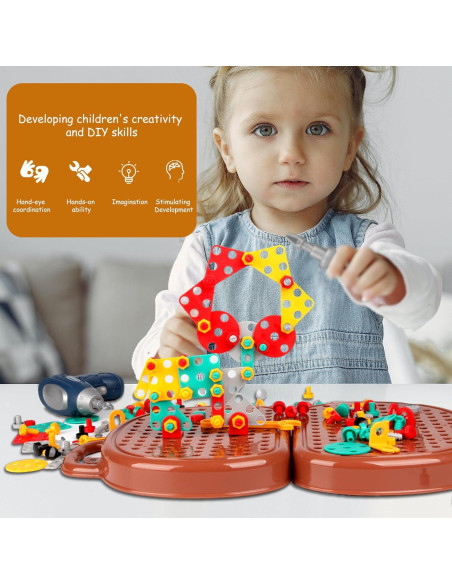 Caja de Herramientas Montessori Oso Yououii con Taladro Juguete Caja de Herramientas Montessori Oso Yououii con Taladro Juguete