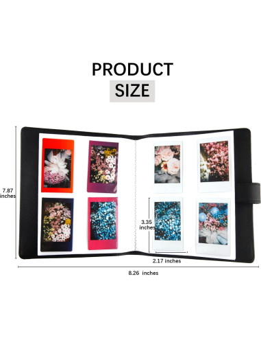 Álbum de Fotos de Bolsillo Ruibytree 256 Fotos Negro