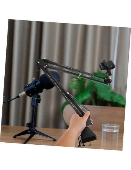 Soporte de Micrófono RGB Ajustable Negro 92cm para Streaming