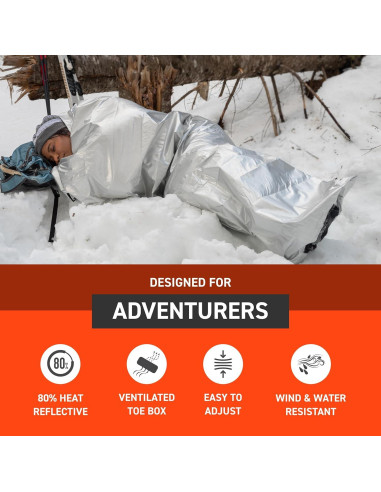 Bivvy Térmico S.O.L. con Silbato de Rescate - Manta de Emergencia