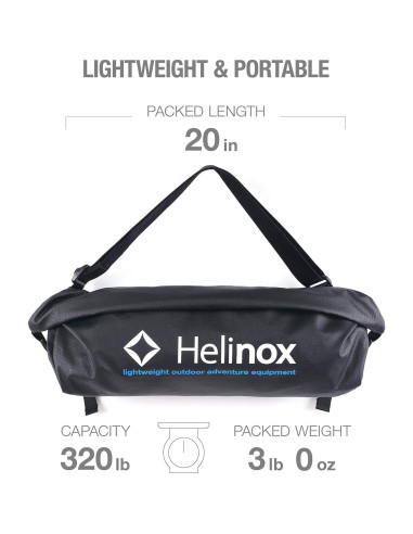 Silla de Festival Helinox Incline Plegable Ajustable Negra