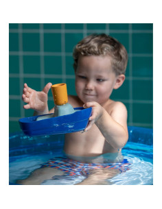 Barco de Remolque de Madera PlanToys para Baño 12.5x21.1cm 2