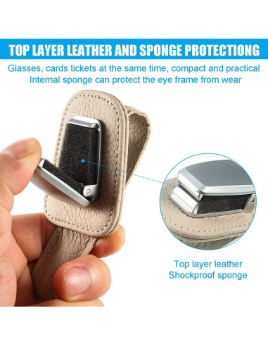 Soporte de Gafas Mudder para Coche Clip Universal Beige