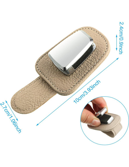 Soporte de Gafas Mudder para Coche Clip Universal Beige