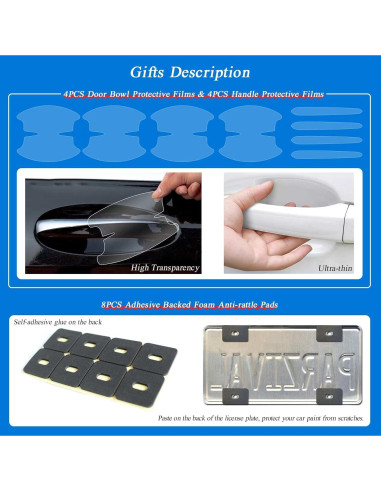 2 Marcos de Placa de Licencia Pirffii Aventura Azul Universales