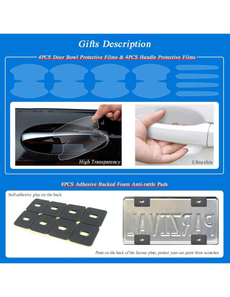 2 Marcos de Placa de Licencia Pirffii Aventura Azul Universales