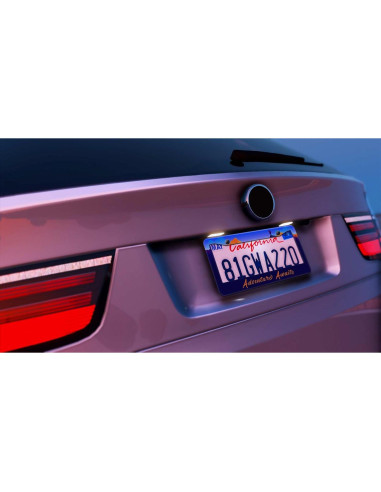 2 Marcos de Placa de Licencia Pirffii Aventura Azul Universales