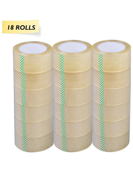 Cinta de Empaque Transparente PARTYSAVING 18 Rollos 54.86m Cinta de Empaque Transparente PARTYSAVING 18 Rollos 54.86m