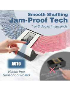 Barajador Automático LuxeVoy Negro, 1-2 Barajas, Silencioso 2