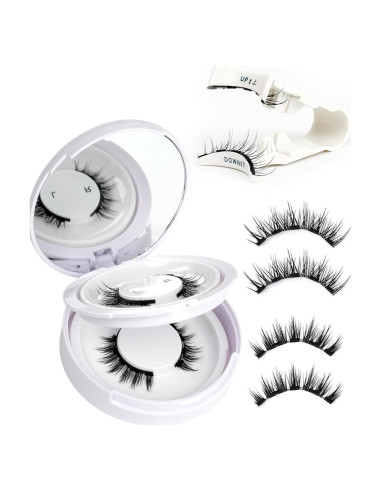 Pestañas Magnéticas LZM 2 Pares Reutilizables Impermeables