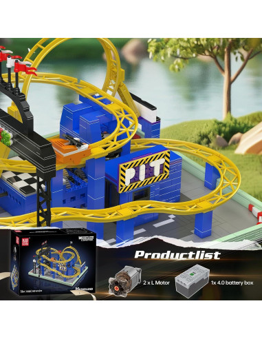 Mould King Montaña Rusa Torbellino 1707 Piezas Control Remoto